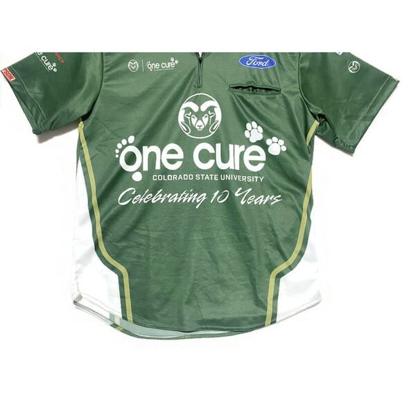 NASCAR Stewart Haas Racing One Cure Pullover Shirt Size XL Green - Picture 5 of 6